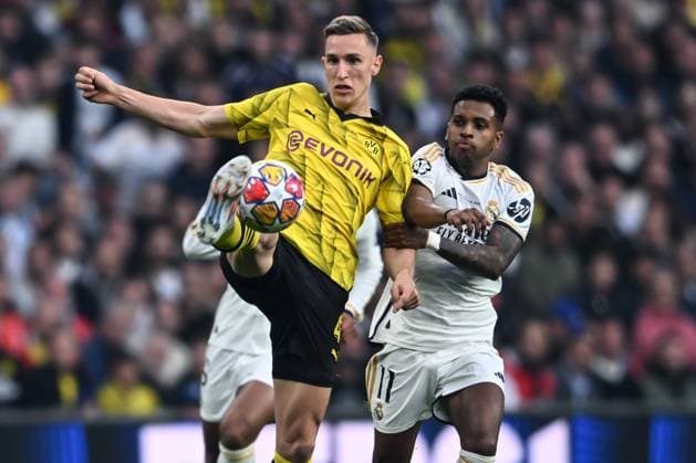 Londra (Inghilterra) 01 06 2024 - finale Champions League Borussia Dortmund-Real Madrid foto Image nella foto: Nico Schlotterbeck-Rodrygo 