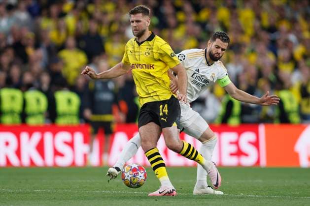 Borussia Dortmund v Real Madrid CF - UEFA Champions League Final 2023 24 Niclas Fullkrug of Borussia Dortmund and Nacho Fernandez of Real Madrid CF challenge during the UEFA Champions League 2023 24 final match between Borussia Dortmund and Real Madrid CF at Wembley Stadium on June 1, 2024 in London, England. London Wembley Stadium England United Kingdom Copyright: xRichardxSellers Sportsphoto APLx 14039597