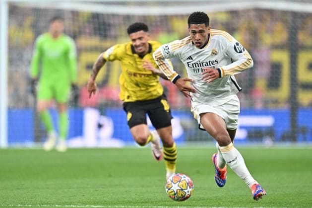 20240601 Champions League Final Dortmund vs Real Madrid Jude Bellingham (5) of Real Madrid pictured during a soccer game between German Borussia Dortmund and Spanish Real Madrid CF in the UEFA Champions League Final of the 2023-24 season, on Saturday 1 June 2024 in London , United Kingdom . PHOTO SPORTPIX David Catry London Wembley Stadium United Kingdom  Copyright: xSportpix.bex xDavidxCatryxDavidxCatryx