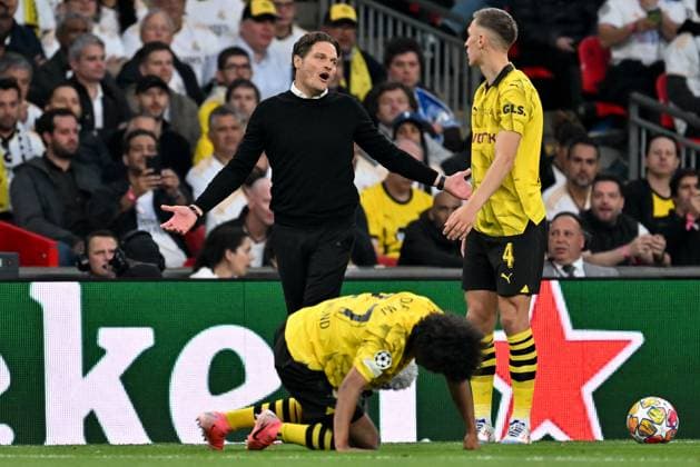 20240601 Champions League Final Dortmund vs Real Madrid Head Coach Edin Terzic of Dortmund reacts during a soccer game between German Borussia Dortmund and Spanish Real Madrid CF in the UEFA Champions League Final of the 2023-24 season, on Saturday 1 June 2024 in London , United Kingdom . PHOTO SPORTPIX David Catry London Wembley Stadium United Kingdom  Copyright: xSportpix.bex xDavidxCatryxDavidxCatryx