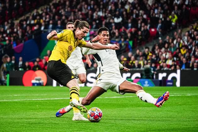 Marcel Sabitzer Borussia Dortmund, 20 , Jude Bellingham Real Madrid, 05 ENG, Borussia Dortmund vs Real Madrid, Football, Champions League, Final, 2023 2024 season, 01 06 2024 ENG, Borussia Dortmund vs Real Madrid, Football, Champions League, Final, 2023 2024 season, 01 06 2024 London Copyright: xEibner-Pressefoto MarcelxvonxFehrnx EP_MFN