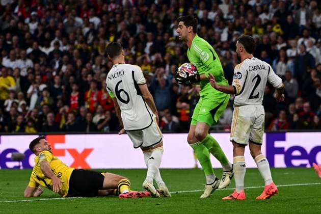 Thibaut Courtois 1 Madrid , Borussia Dortmund vs Real Madrid, Football, Champions League, Final, 01 06 2024 London London UK Copyright: xkolbert-press MarcxNiemeyerx