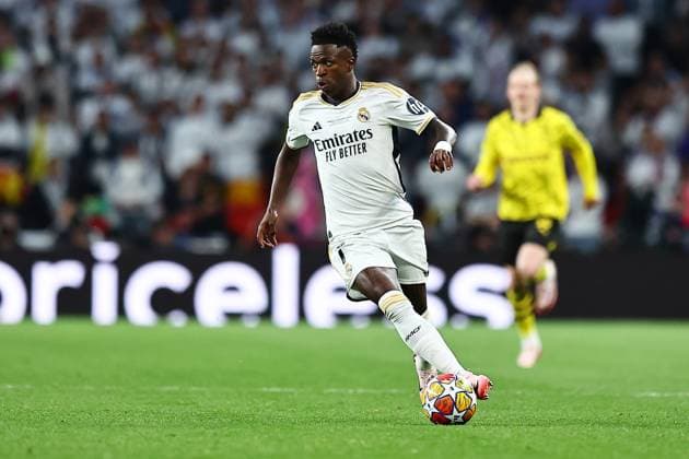 SOCCER - UEFA CL, Dortmund vs Madrid LONDON,ENGLAND,01.JUN.24 - SOCCER - UEFA Champions League, final, Borussia Dortmund vs Real Madrid CF. Image shows Vinicius Juniour (Madrid).  GEPAxpictures xMichaelxZemanek