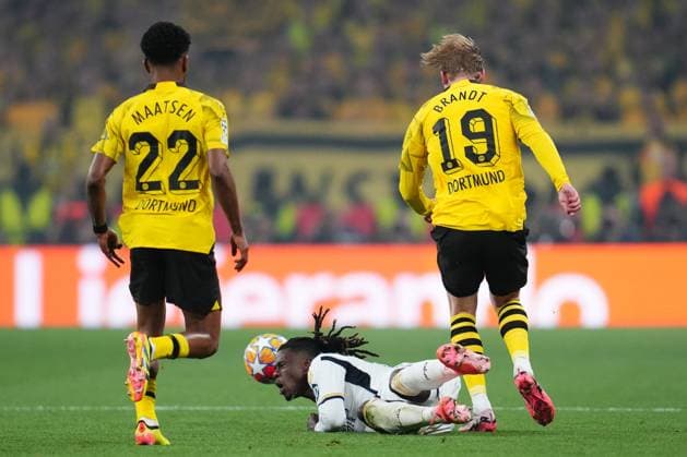 ENG: Borussia Dortmund v Real Madrid. UEFA Champions League 2023-2024. Final Eduardo Camavinga of Real Madrid and Julian Brandt of Borussia Dortmund during the UEFA Champions League Final match between Borussia Dortmund and Real Madrid played at Wembley Stadium on June 1, 2024 in London, England. kpng Copyright: xBaguxBlancox xPRESSINPHOTOx PS_240601_048