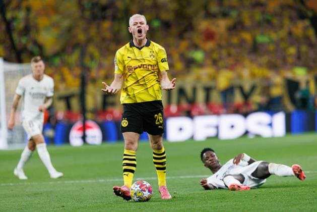 Julian Ryerson during during Champions League 2024 final game between Borussia Dortmund and Real Madrid at Wembley Stadium, London, United Kingdom (Maciej Rogowski) London Wembley Stadium United Kingdom Copyright: xMaciejxRogowskix final31052024-7