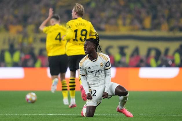 ENG: Borussia Dortmund v Real Madrid. UEFA Champions League 2023-2024. Final Eduardo Camavinga of Real Madrid during the UEFA Champions League Final match between Borussia Dortmund and Real Madrid played at Wembley Stadium on June 1, 2024 in London, England. kpng Copyright: xBaguxBlancox xPRESSINPHOTOx PS_240601_049