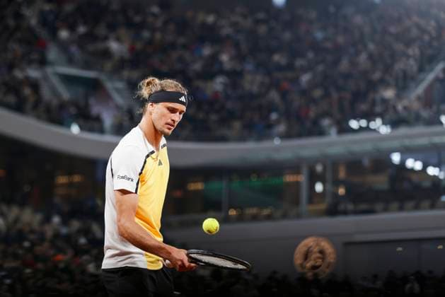 TENNIS - French Open 2024 PARIS,FRANCE,01.JUN.24 - TENNIS - ATP, Tennis Herren World Tour, French Open, Roland Garros, Grand Slam. Image shows Alexander Zverev (GER).  GEPAxpictures xPatrickxSteiner