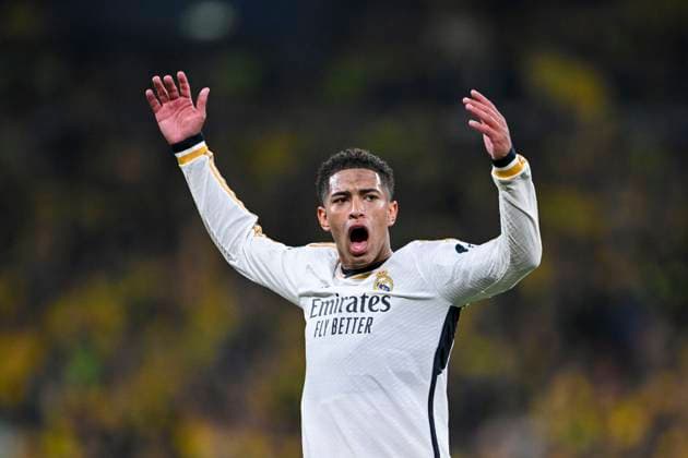 Jude Bellingham (Real Madrid) cheers, UEFA Champions League 2023 24 - Final, Borussia Dortmund vs Real Madrid CF, Wembley Stadium, June 1, 2024, London, United Kingdom.