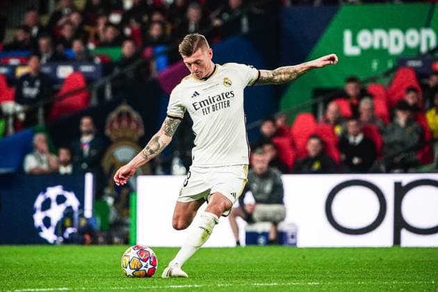 Free kick Toni Kroos Real Madrid, 08 ENG, Borussia Dortmund vs Real Madrid, Football, Champions League, Final, 2023 2024 season, 01 06 2024 ENG, Borussia Dortmund vs Real Madrid, Football, Champions League, Final, 2023 2024 season, 01 06 2024 London Copyright: xEibner-Pressefoto MarcelxvonxFehrnx EP_MFN