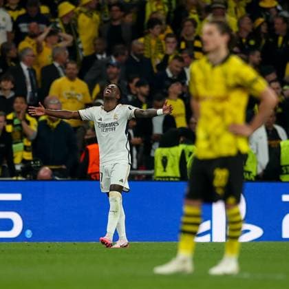 Borussia Dortmund v Real Madrid, London, UK - 1 Jun 2024 Goal celebrations for Vinicius Junior of Real Madrid during the UEFA Champions League Final match between Borussia Dortmund and Real Madrid at Wembley Stadium, London on 1 June 2024 ( London Wembley Stadium London England Copyright: xMicahxCrook PPAUKx PPA-119861