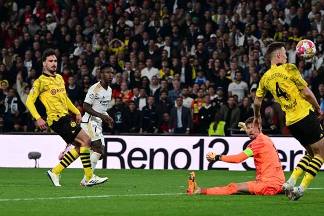 Goal for 0 2 by Vinicius Junior 7 Madrid , Borussia Dortmund vs Real Madrid, Football, Champions League, Final, 01 06 2024 London London UK Copyright: xkolbert-press MarcxNiemeyerx