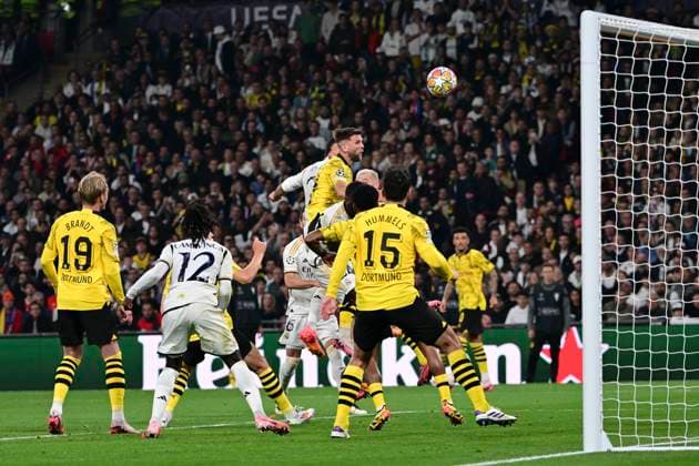 Goal for 0 1 by Dani Carvajal 2 Madrid , Borussia Dortmund vs Real Madrid, Football, Champions League, Final, 01 06 2024 London London UK Copyright: xkolbert-press MarcxNiemeyerx