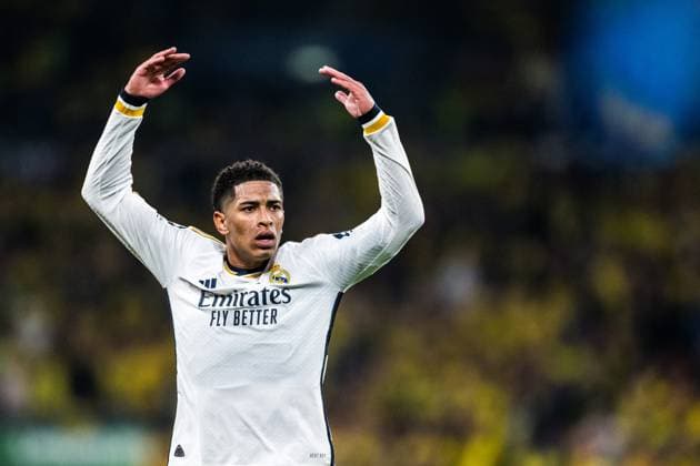 240601 Jude Bellingham of Real Madrid during the UEFA Champions League final between Dortmund and Real Madrid on June 1, 2024 in London Photo Petter Arvidson BILDBYRAN kod PA PA0818 fotboll football soccer fotball champions league final dortmund real madrid bbeng bbauto  Copyright: PETTERxARVIDSON BB240601PA214