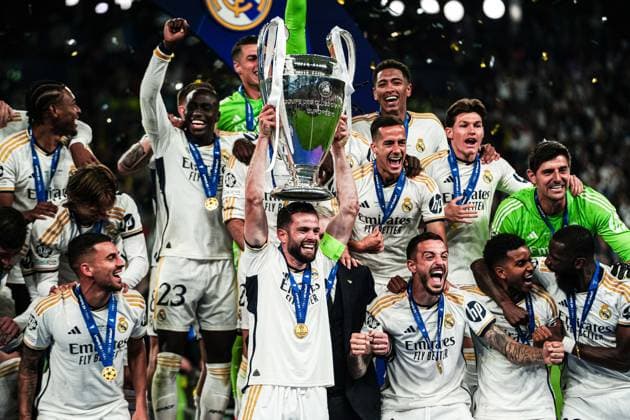 Presentation ceremony Real Madrid ENG, Borussia Dortmund vs Real Madrid, Football, Champions League, Final, Season 2023 2024, 01 06 2024 ENG, Borussia Dortmund vs Real Madrid, Football, Champions League, Final, Season 2023 2024, 01 06 2024 London Copyright: xEibner-Pressefoto MarcelxvonxFehrnx EP_MFN