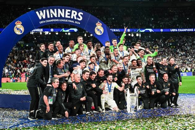 Presentation ceremony Real Madrid ENG, Borussia Dortmund vs Real Madrid, Football, Champions League, Final, Season 2023 2024, 01 06 2024 ENG, Borussia Dortmund vs Real Madrid, Football, Champions League, Final, Season 2023 2024, 01 06 2024 London Copyright: xEibner-Pressefoto MarcelxvonxFehrnx EP_MFN