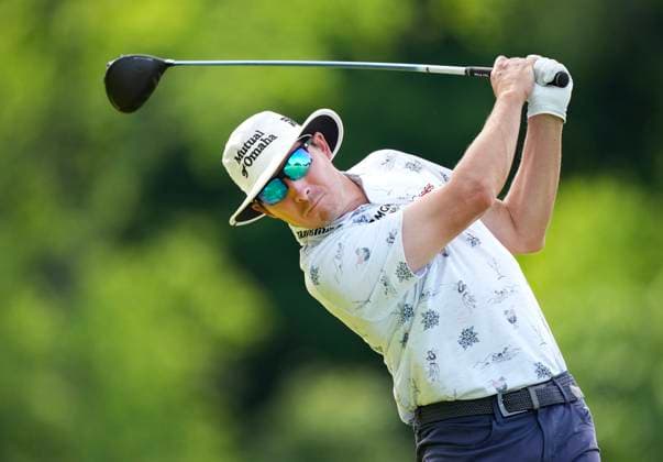 June 1, 2024, Hamilton, On, CANADA: Joel Dahmen tees off on the fourth hole during the Canadian Open in Hamilton, Ont., on Saturday, June 1, 2024. Canada News - June 1, 2024  - ZUMAc35_ 20240601_zaf_c35_100 Copyright: xNathanxDenettex