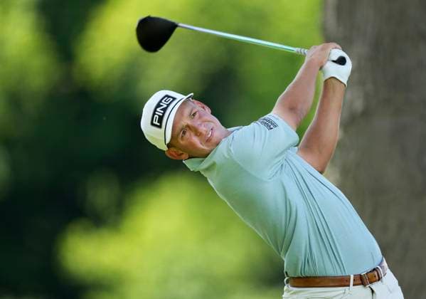 June 1, 2024, Hamilton, On, CANADA: Sam Stevens tees off on the fourth hole during the Canadian Open in Hamilton, Ont., on Saturday, June 1, 2024. Canada News - June 1, 2024  - ZUMAc35_ 20240601_zaf_c35_102 Copyright: xNathanxDenettex