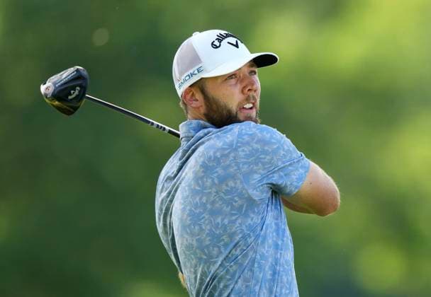 June 1, 2024, Hamilton, On, CANADA: Sam Burns tees off on the fourth hole during the Canadian Open in Hamilton, Ont., on Saturday, June 1, 2024. Canada News - June 1, 2024  - ZUMAc35_ 20240601_zaf_c35_107 Copyright: xNathanxDenettex
