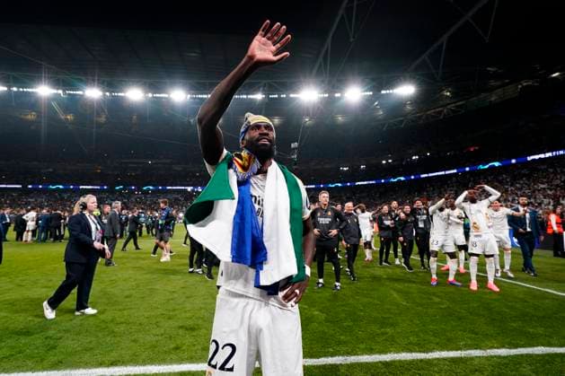 ENG: Borussia Dortmund v Real Madrid. UEFA Champions League 2023-2024. Final Antonio Rudiger of Real Madrid during the UEFA Champions League Final match between Borussia Dortmund and Real Madrid played at Wembley Stadium on June 1, 2024 in London, England. kpng Copyright: xBaguxBlancox xPRESSINPHOTOx PS_240601_098