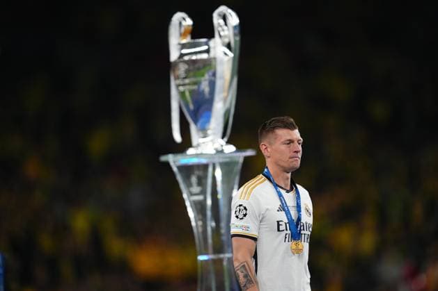 ENG: Borussia Dortmund v Real Madrid. UEFA Champions League 2023-2024. Final Toni Kroos of Real Madrid during the UEFA Champions League Final match between Borussia Dortmund and Real Madrid played at Wembley Stadium on June 1, 2024 in London, England. kpng Copyright: xBaguxBlancox xPRESSINPHOTOx PS_240601_128