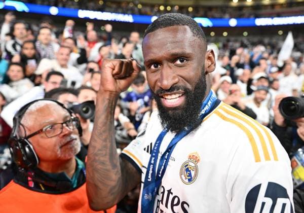01 06 2024, xfux, Football UEFA Champions League Final 2024, Borussia Dortmund Real Madrid, emspor, v l Antonio Ruediger Real Madrid DFL DFB REGULATIONS PROHIBIT ANY USE OF PHOTOGRAPHS as IMAGE SEQUENCES and or QUASI VIDEO London