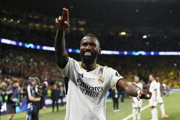 LONDON - Antonio Rudiger of Real Madrid during the UEFA Champions League Final between Borussia Dortmund and Real Madrid at Wembley Stadium on June 1, 2024 in London, United Kingdom. ANP Hollandse Hoogte MAURICE VAN STEEN UEFA Champions League 2023 24 FINAL 2024 xVIxANPxSportx xVanxSteenxFotografiexIVx 500110624 originalFilename: 500110624.jpg