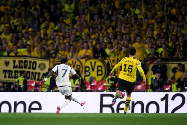 Borussia Dortmund v Real Madrid CF - UEFA Champions League Vinicius Junior of Real Madrid CF sscores a goal during the UEFA Champions League final football match between Borussia Dortmund and Real Madrid CF. London United Kingdom Copyright: xNicolòxCampox
