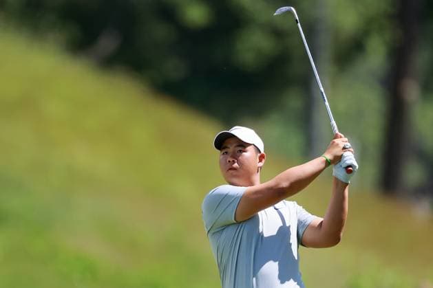 RBC Canadian Open Tom Kim of Seoul, Republic of Korea hits from the 14th fairway during the third round of the RBC Canadian Open at Hamilton Golf & Country Club in Ancaster, Ontario, Canada, on Saturday, June 1, 2024. Ancaster Ontario United States  Copyright: xAmyxLemusx originalFilename:lemus-rbccanad240601_np9ky.jpg