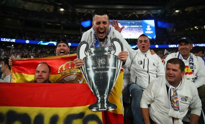 Borussia Dortmund v Real Madrid, London, UK - 1 Jun 2024 Real Madrid supporters celebrate after the UEFA Champions League Final match between Borussia Dortmund and Real Madrid at Wembley Stadium, London on 1 June 2024 ( London Wembley Stadium London England Copyright: xMicahxCrook PPAUKx PPA-120011