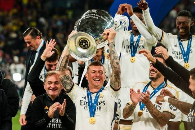London, England: Toni Kroos of Real Madrid during Final - Borussia Dortmund vs Real Madrid, UEFA Champions League football match in London, England, June 01 2024 UEFA Champions League football match - Final - Borussia Dortmund vs Real Madrid  - ZUMAp169 20240602_zsa_p169_177 Copyright: xRaffaelexConti IPAxSportx