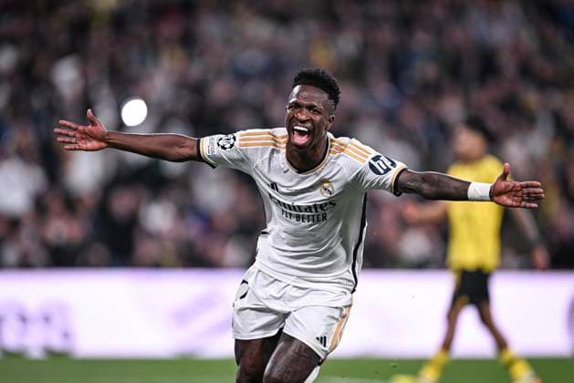 Football CHL FINAL 2023 2024 Final in London 01 06 2024 Borussia Dortmund Real Madrid JUBEL Real Madrid Goalscorer 0 2 Vinicius Junior