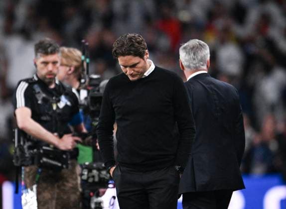Football CHL FINAL 2023 2024 Final in London 01 06 2024 Borussia Dortmund Real Madrid Coach Edin Terzic Borussia Dortmund disappointed