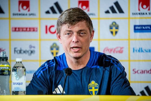 240602 Head coach Jon Dahl Tomasson of the Swedish national football team at a press conference on June 2, 2024 in Malmö Photo Christian Örnberg BILDBYRAN COP 166 CO0418 fotboll football soccer fotball landskamp presskonferens press conference sverige sweden sverige a bbeng  Copyright: CHRISTIANxÖRNBERG BB240602CO001