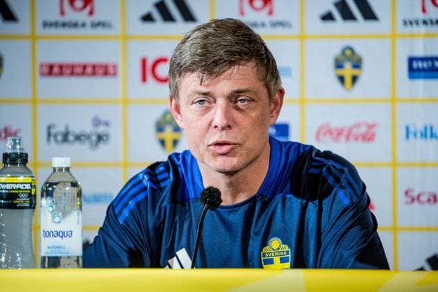 240602 Head coach Jon Dahl Tomasson of the Swedish national football team at a press conference on June 2, 2024 in Malmö Photo Christian Örnberg BILDBYRAN COP 166 CO0418 fotboll football soccer fotball landskamp presskonferens press conference sverige sweden sverige a bbeng  Copyright: CHRISTIANxÖRNBERG BB240602CO008