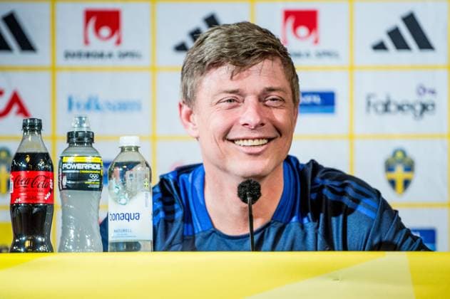 240602 Head coach Jon Dahl Tomasson of the Swedish national football team at a press conference on June 2, 2024 in Malmö Photo Christian Örnberg BILDBYRAN COP 166 CO0418 fotboll football soccer fotball landskamp presskonferens press conference sverige sweden sverige a bbeng  Copyright: CHRISTIANxÖRNBERG BB240602CO012