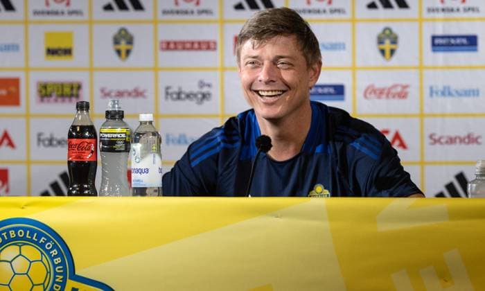 MALMÖ, SWEDEN 20240602 Jon Dahl Tomasson, the national football teams coach, holds a press conference at Eleda Stadium in Malmö ahead of the mens international match against Denmark on Wednesday, June 5 in Copenhagen MALMÖ SWEDEN x10600x  Copyright: xTorstenxHillergren TTx INFÖR LANDSKAMP DANMARK-SVERIGE