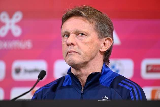 Media Activities of the Belgian National Football team - 20240602 TUBIZE, BELGIUM - JUNE 02 : Vercauteren Franky technical director of Belgium talking to the press during a press conference, PK, Pressekonferenz prior to the UEFA EURO, EM, Europameisterschaft,Fussball 2024 European Football Championship at the Belgian National Football center on June 02, 2024 in Tubize, Belgium, 02 06 2024 Tubize Belgium  Copyright: xNicoxVereeckenx