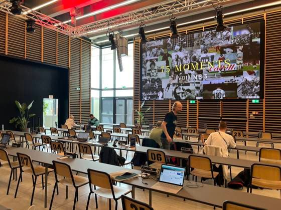 Media center for the Home Ground Herzo Base 02 06 2024 German national team European Championship preparation, Home Ground World of Adidas, Herzogenaurach