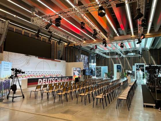 Media center for the Home Ground Herzo Base 02 06 2024 German national team European Championship preparation, Home Ground World of Adidas, Herzogenaurach