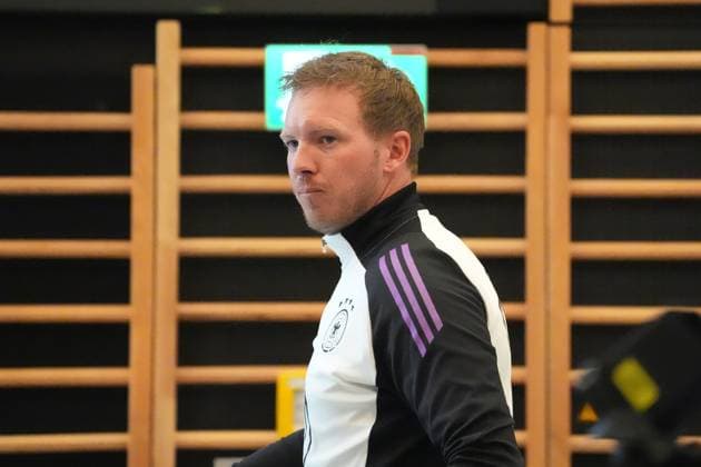 National coach Julian Nagelsmann Germany Germany at the press conference Herzo Base 02 06 2024 Press conference Germany, Home Ground World of Adidas, Herzogenaurach