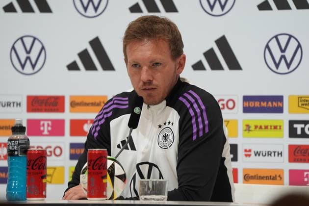 National coach Julian Nagelsmann Germany Germany at the press conference Herzo Base 02 06 2024 Press conference Germany, Home Ground World of Adidas, Herzogenaurach