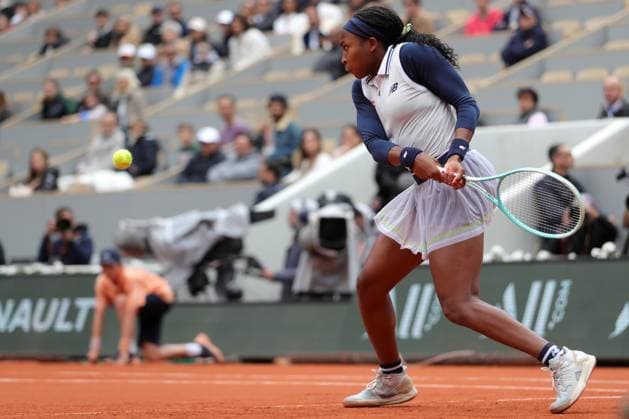 2nd June 2024; Roland Garros, Paris, France; 2024 French Open Tennis tournament, Day 8; Coco Gauff in third round action during her win against Elisabetta Cocciaretto (Ita)  ActionPlus12650126 JonxBromley