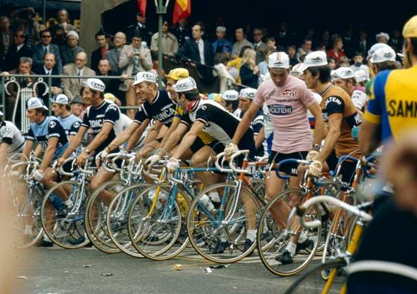 Eddy Merckx - Departure Girp d Italia 1973 18 05 1973 Verviers Eddy Merckx Départ du Giro d italia de Verviers Verviers Belgium  Copyright: xx