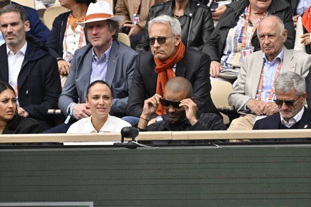 Tennis : Roland Garros 2024 - France - Tony Parker dans la tribune presidentielle de la FFT Tennis : Roland Garros 2024 - France - 02 06 2024 ChrysleneCaillaud Panoramic 