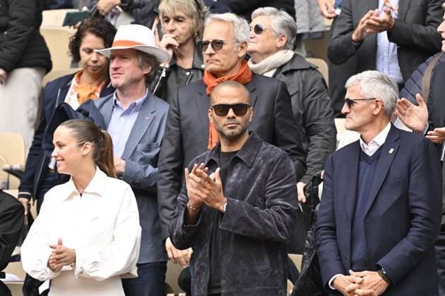 Tennis : Roland Garros 2024 - France - Tony Parker dans la tribune presidentielle de la FFT Tennis : Roland Garros 2024 - France - 02 06 2024 ChrysleneCaillaud Panoramic 