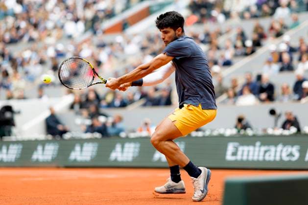 TENNIS - French Open 2024 PARIS,FRANCE,02.JUN.24 - TENNIS - ATP, Tennis Herren World Tour, French Open, Roland Garros, Grand Slam. Image shows Carlos Alcaraz (ESP).  GEPAxpictures xPatrickxSteiner