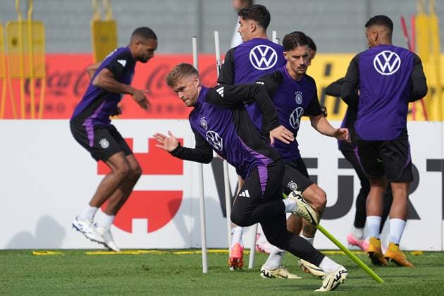 Joshua Kimmich Germany Germany , Robin Koch Germany Germany Herzo Base 02 06 2024 Training Germany, Home Ground World of Adidas, Herzogenaurach
