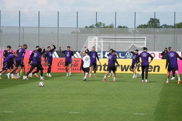 Team warming up Herzo Base 02 06 2024 Training Germany, Home Ground World of Adidas, Herzogenaurach
