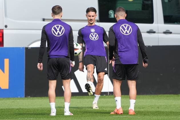 Brajan Gruda Germany Germany , Robin Koch Germany Germany Herzo Base 02 06 2024 Training Germany, Home Ground World of Adidas, Herzogenaurach