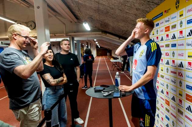 240602 Hugo Larsson of Sweden after a training session on June 2, 2024 in Malmö Photo Christian Örnberg BILDBYRAN COP 166 CO0420 fotboll football soccer fotball landskamp träning practice training sverige sweden sverige a bbeng  Copyright: CHRISTIANxÖRNBERG BB240602CO027